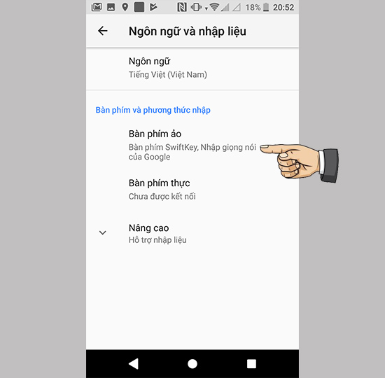 ​Chọn bàn phím